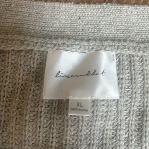 Line & Dot Cream Button-Up Cardigan Women’s XL - Picture 5 of 10